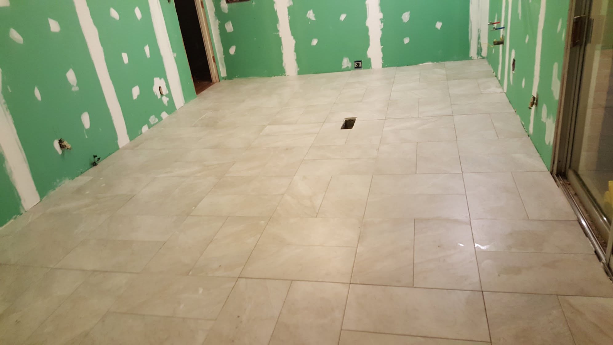 Home floor and drywall